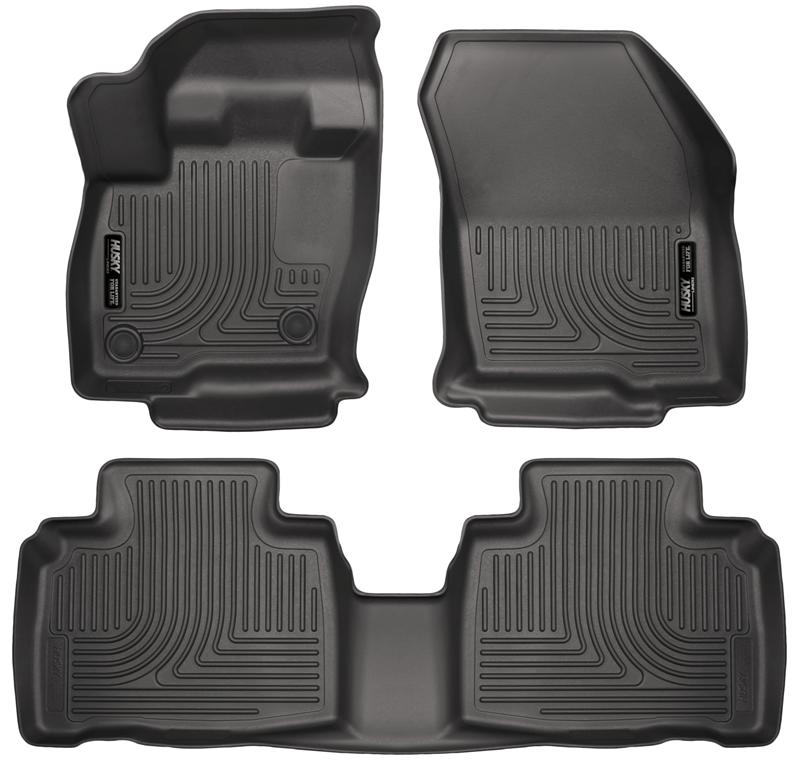 Ford Edge Floor Liners - Front + Rear - Husky Liners - WeatherBeater - Black - 2015